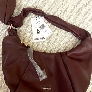 Nine West Burgundy Doris Hobo Bag